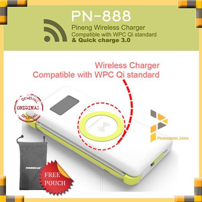harga promo Barang bagus Pineng PN 888 Qi Wireless Charger Power Bank 10000 Mah Powerbank