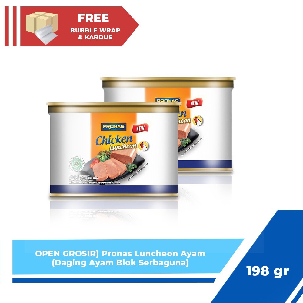 

(SIAP GROSIR) Pronas Luncheon Ayam (Daging Ayam Blok Serbaguna) 198grm - 198 gr