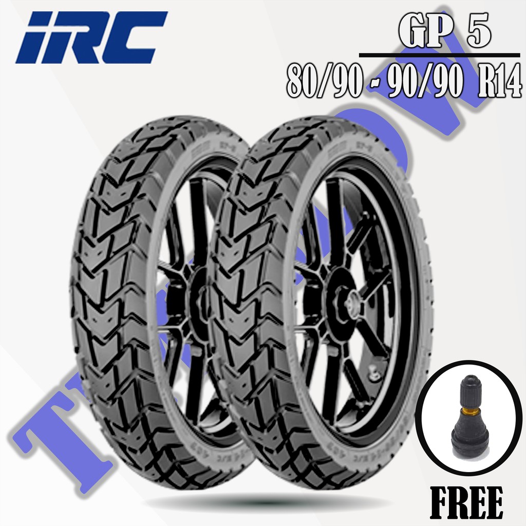 Sepasang Ban Motor Matic // IRC GP5 80/90 - GP5 90/90 Ring 14 Tubeless