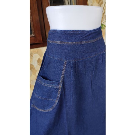 Rok Dewasa / Rok Jeans Wanita / Rok Panjang Dewasa / Rok Denim Panjang / Rok Panjang Wanita