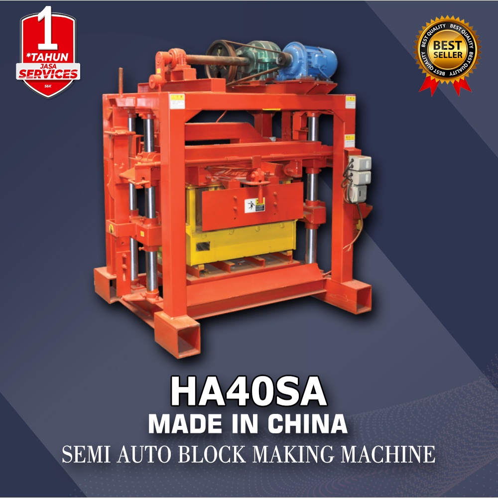 Mesin Pencetak Bata Paving Batako Pembuat Batako Paving Block Maker Machine AKS - HA40SA