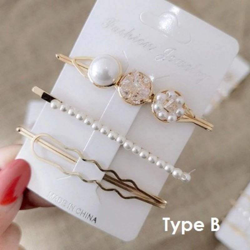

-NO BRAND- Twinkle Hair Clip Set (3pc)