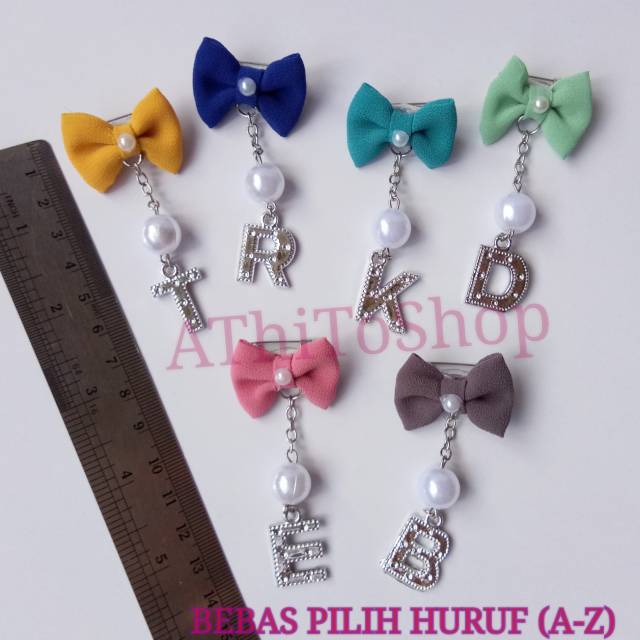 AThiToShop BROS NAMA Huruf Inisial BEBAS PILIH HURUF A sampai Z,  Bros Hijab, Bros Kekinian