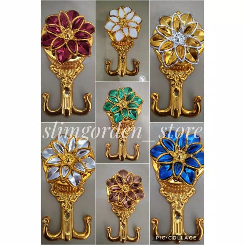 Accesories gorden /Hook /Cantolan tali gorden mewah bunga mawar
