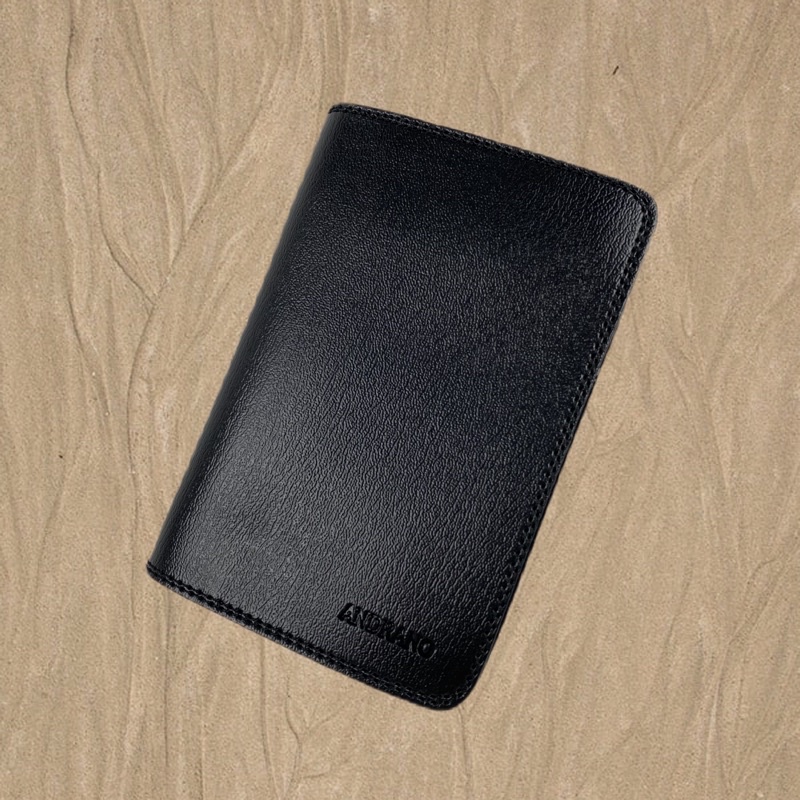 DOMPET PRIA ORIGINAL ANDRANO UKURAN TANGGUNG BAHAN KULIT SINTETIS DOMPET PRIA URAT KAYU ADA SELETING DALAM