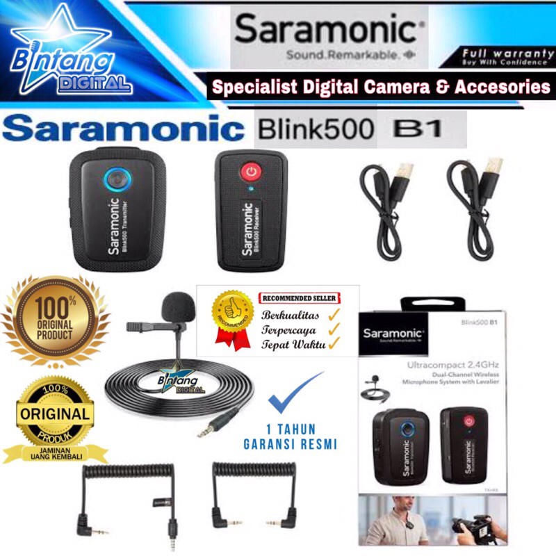 Saramonic Blink 500 B1 Clip ON Wireless - Mic Saramonic Blink 500 B1