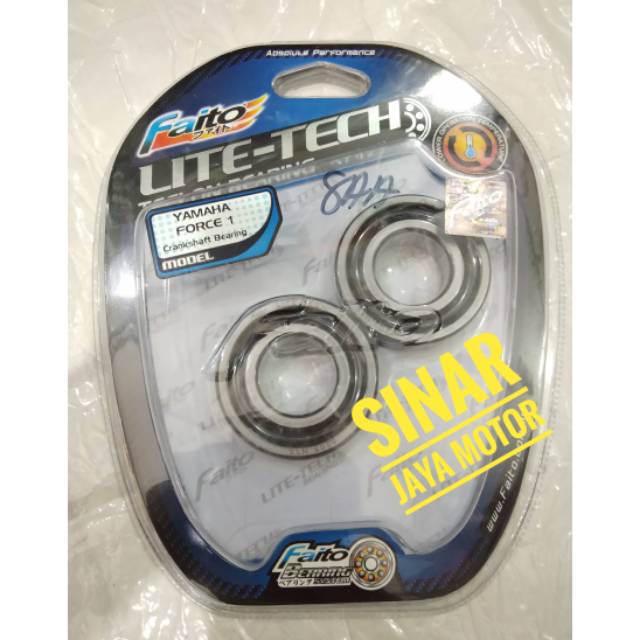 Faito lite-tech yamaha force1 - satria 2t  ori. Bearing kruk as laher kruk as  not fag cld tdr japan