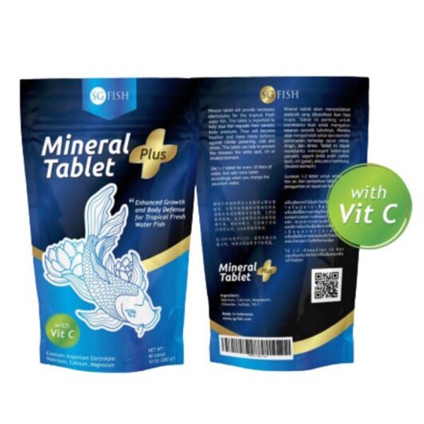 Mineral Tablet Plus SG FISH 320gr Obat Garam Aquarium Kolam Ikan Hias
