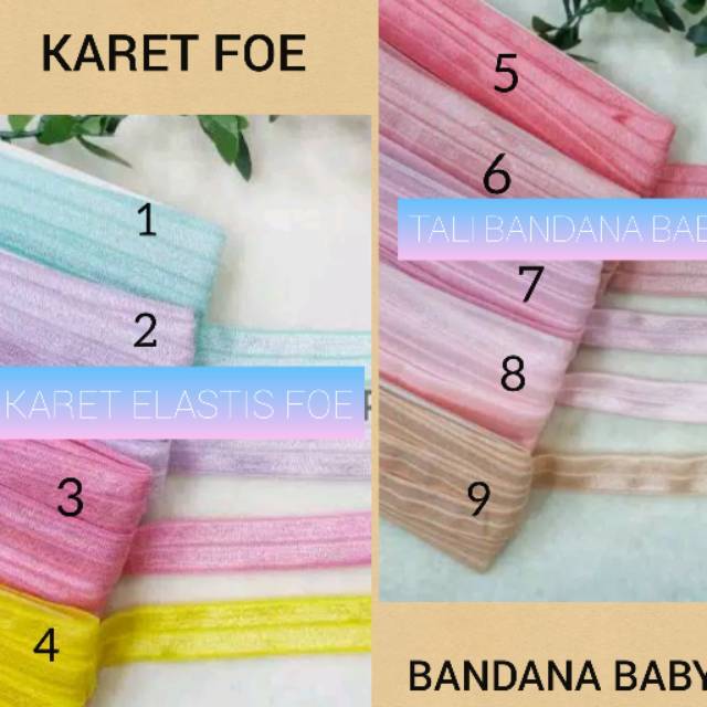 5 YARD - KARET FOE / KARET ELASTIS POLOS BANDANA BABY