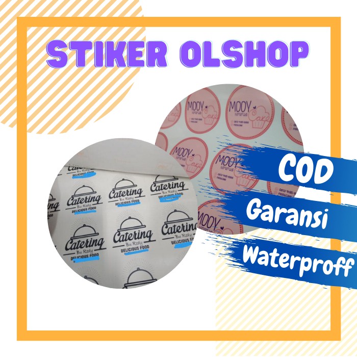 

Cetak sticker Stiker label Olshop A4