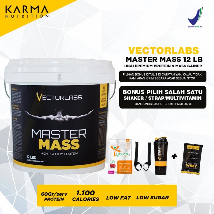 {cantikstore} VECTORLABS MASTER MASS 12 LBS - Dark Choco SACHET 2 PCS Limited