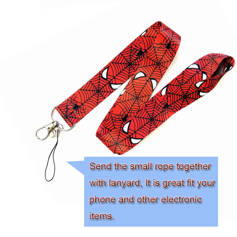 Marvel Leher Lanyard Dengan Kartun Pemegang Lengan Kartu Untuk Ponsel Kamera Kunci ID Pemegang Tag Anti-Lost Sling Kain Kokoh &amp; Pemegang Snaps