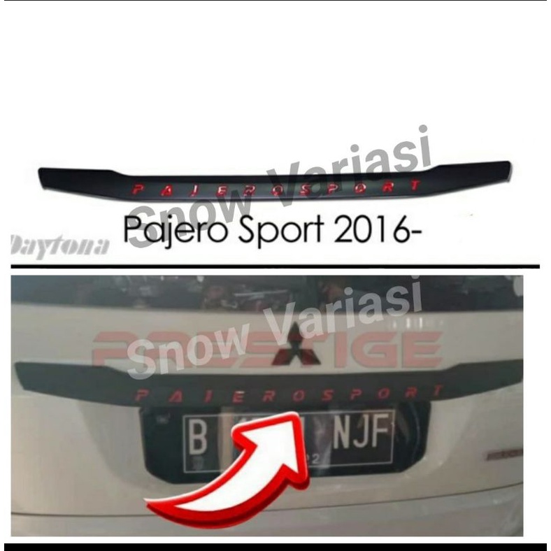 Trunklid / Trunk Lid Belakang Black Non LED All New Pajero Sport 2016