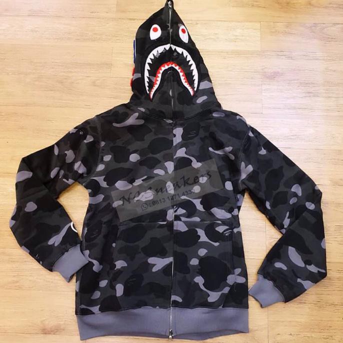 Jaket Hoodie Bape Shark ???? Mirror Premium Original Y5512