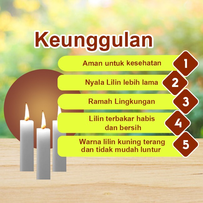 Lilin Batang Sembahyang Sukhavati P360 Putih