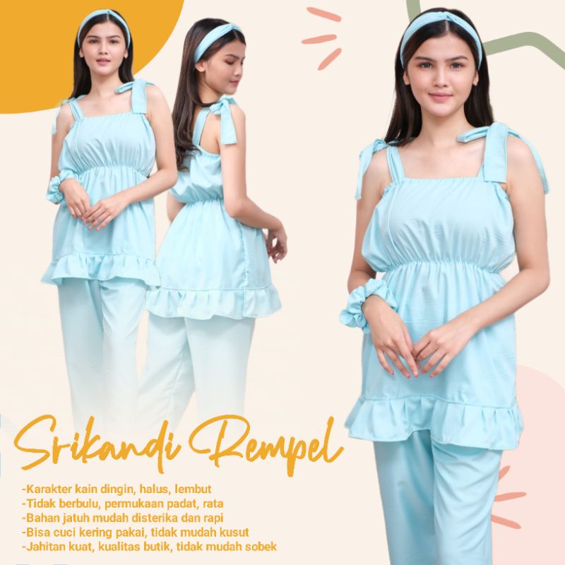 Daster Ruffle Polos Premium Kekinian Terbaru Daster Viral One set Daster Set Polos Pendek