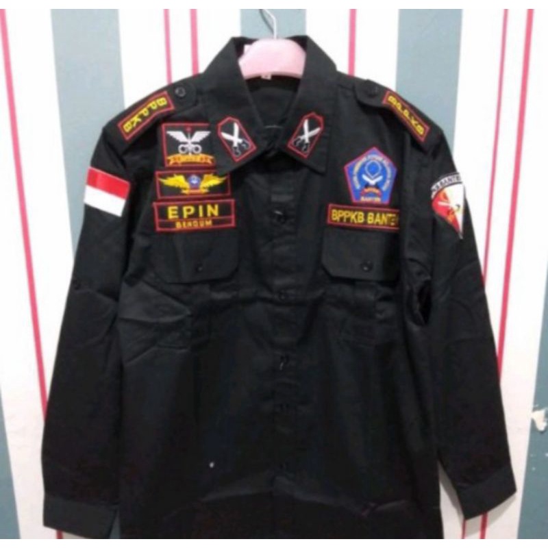 kemeja BPPKB Banten bordir depan belakang Baju BPPKB Banten Seragam BPPKB Banten