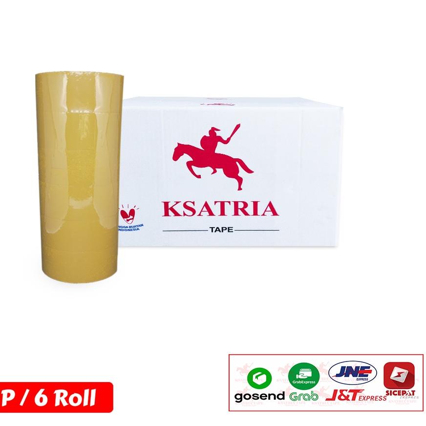 

NEW ARRIVAL !!! 9.9 Lakban OPP Tape / Lakban Coklat KSATRIA Tape 100 Yard (1 Slop) [KODE 79]