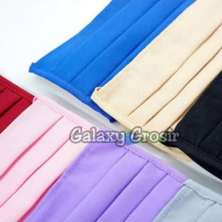  10pcs Masker kain  polos hijab warna  warni  bisa dicuci 