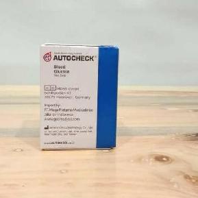 STRIP STIK AUTOCHECK GLUCOSE AUTOCHECK GULA DARAH AUTOCHECK ISI 25 STRIP HARGA MUMER 100% ORIGINAL