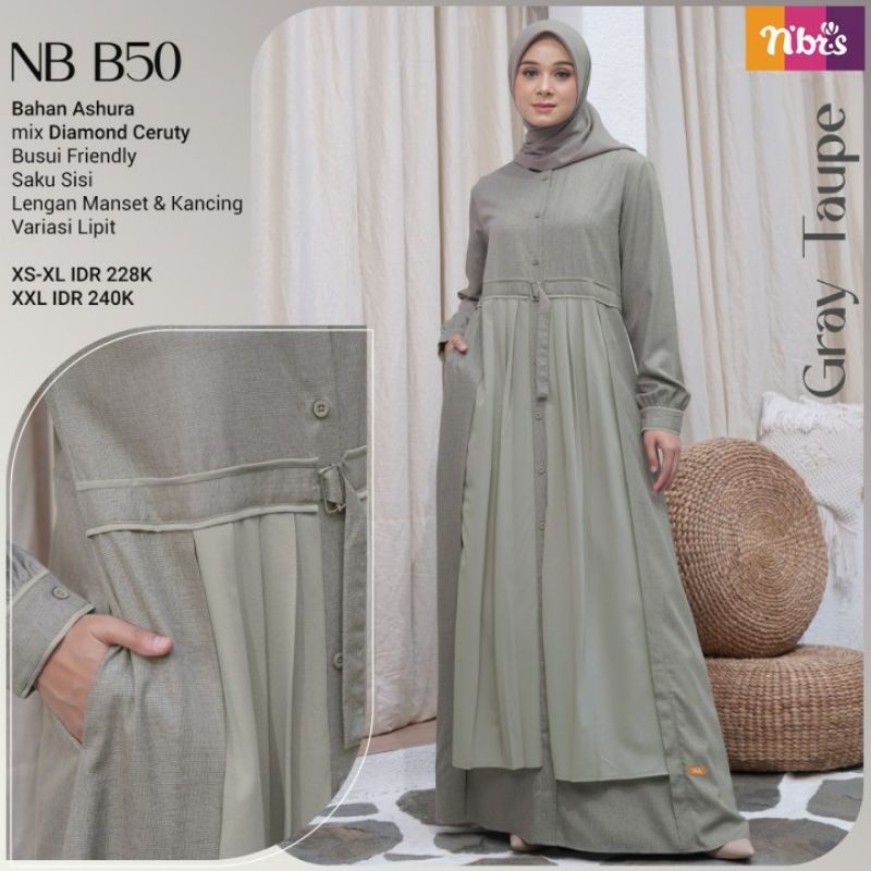 (CEK STOK) NIBRAS GAMIS NB B50/ GAMIS NIBRAS NBB50/ NIBRAS ORIGINAL/