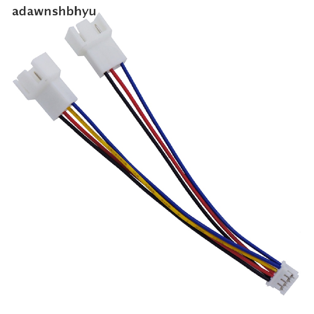 Kabel Power Kipas adawnshbhyu 12cm PH2.0 Kecil 4Pin Ke Double 3Pin/4Pin Kabel Kipas PVC Power