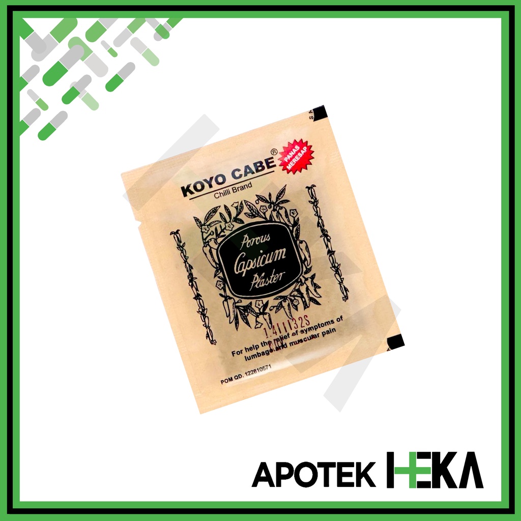 Koyo Cabe Sachet isi 10 Lembar - Meredakan Gejala Pegal Nyeri Otot (SEMARANG)