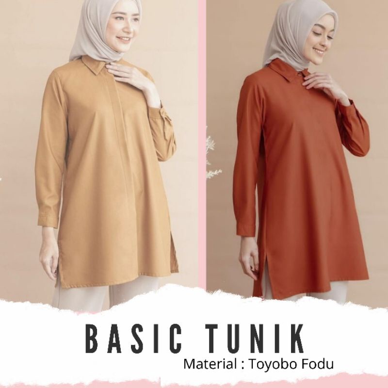 BASIC TUNIK PREMIUM / TUNIK POLOS TOYOBO ANTI KUSUT/ DAILY TUNIK