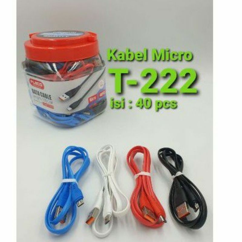 Kabel Data Fleco T-222 USB Micro Kabel Casan Kabel Charger Fleco T-222 For USB Android Micro