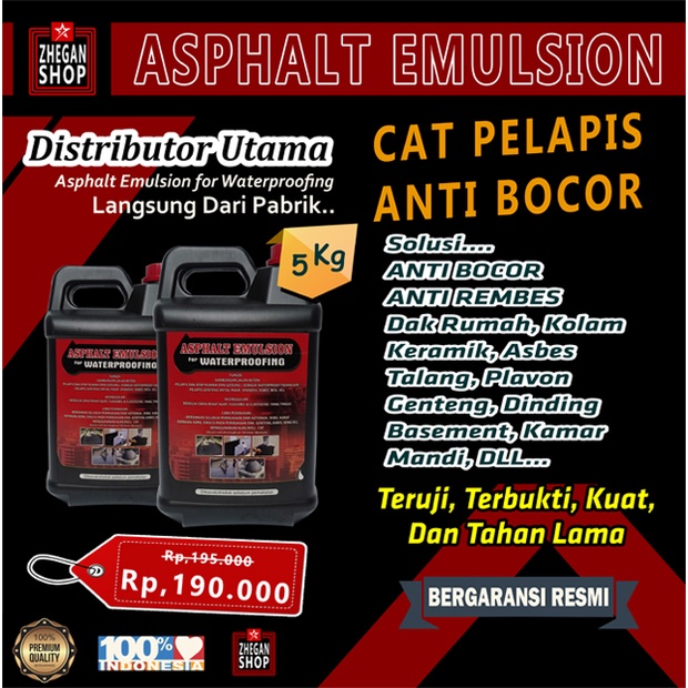 Jual Aspal Cair Emulsionpelapis Anti Bocor Dan Rembessolusi Bocor 5 Kg Shopee Indonesia 1744