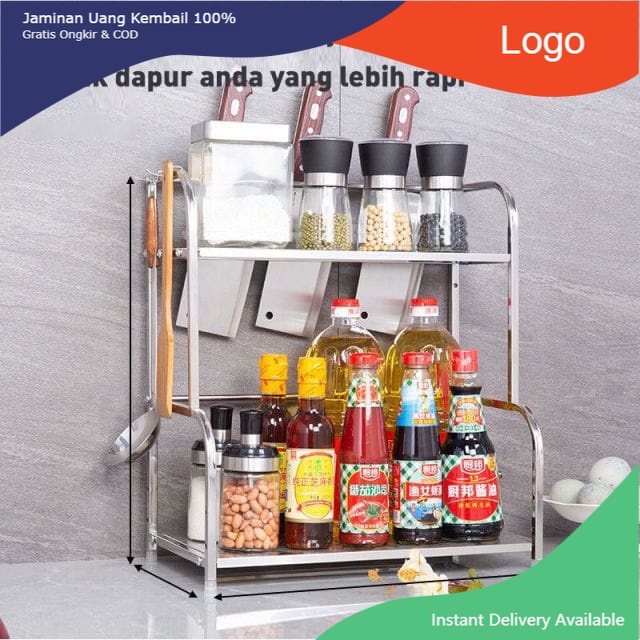 [MURAH] Rak Bumbu Dapur Susun Stainless/RAK BUMBU SUSUN rak bumbu dapur rak bumbu dapur dinding PADMA