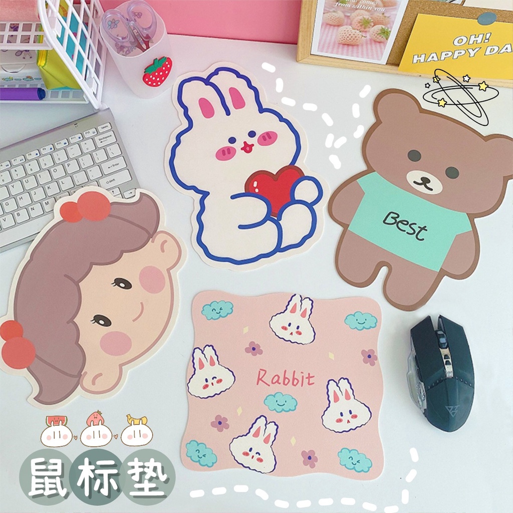 Mouse Pad Motif Kartun Lucu Gaya Korea Untuk Meja Komputer Kantor