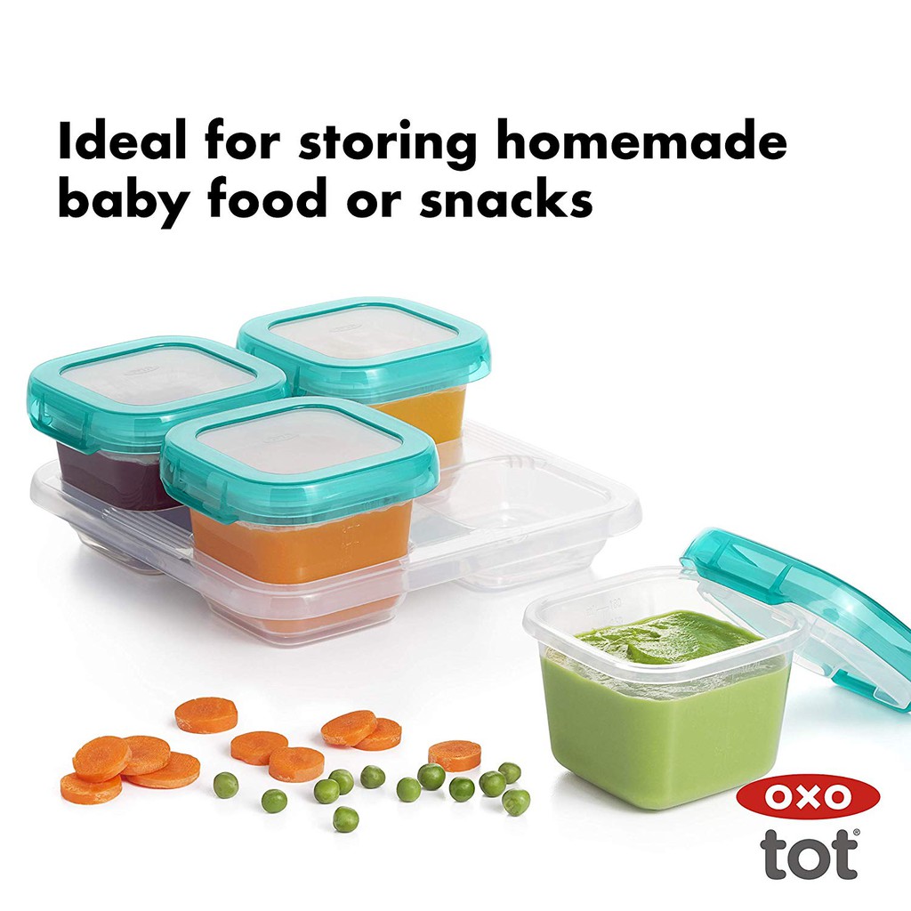 Oxo Tot Baby Blocks Freezer Storage 6 oz - Teal