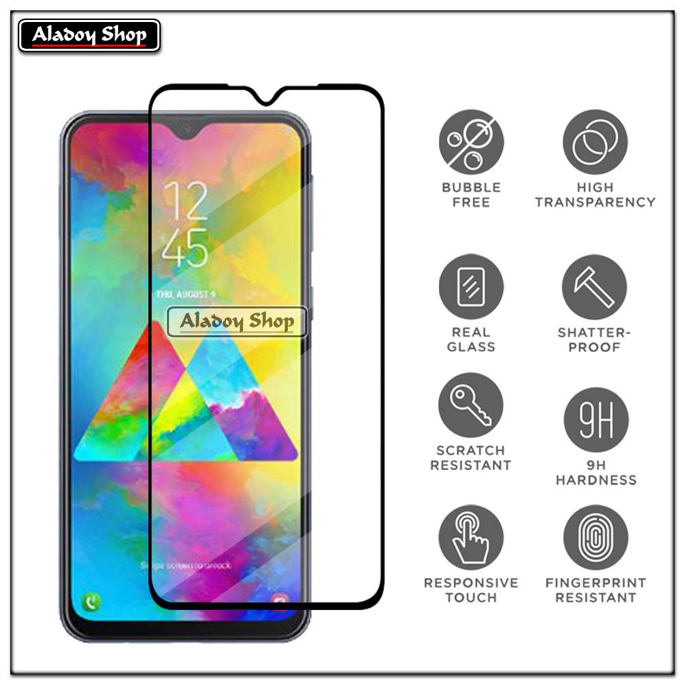 PAKET 3 IN 1 Tempered Glass Layar Samsung M20 Free Tempered Glass Camera dan Skin Carbon