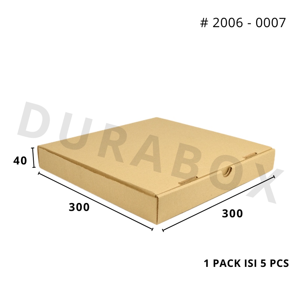 

30 x 30 x 4 cm PIZZA | KARDUS / KARTON BOX CORRUGATED - KEMASAN / PACKAGING / PACKING MAKANAN | #2006-0007