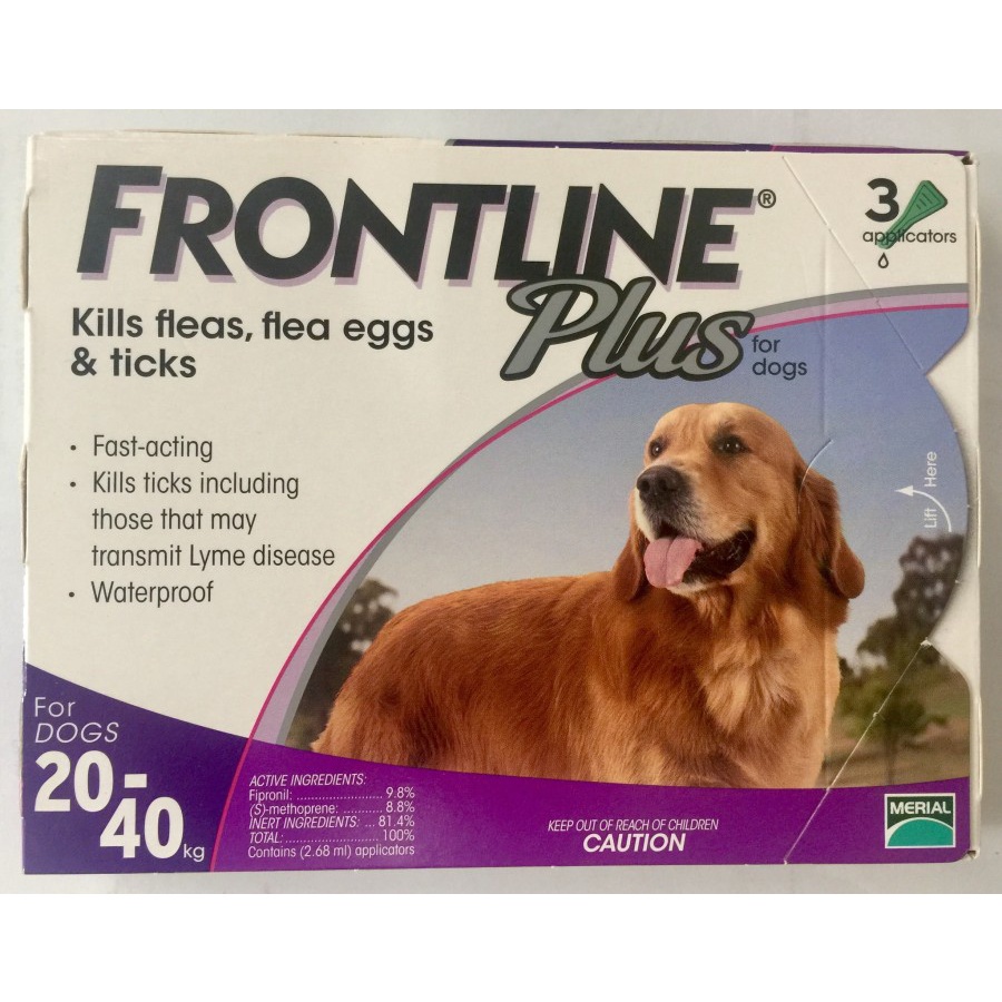 FRONTLINE PLUS DOG- pembasmi kutu Tetes / FrontLine Spot On 20-40kg per pcs/Pipet