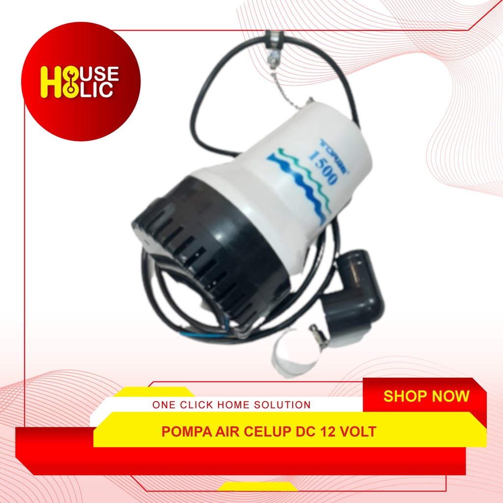 Mesin Pompa Celup DC 1500 12V Volt / Pompa Air Arus DC Bilge Pump