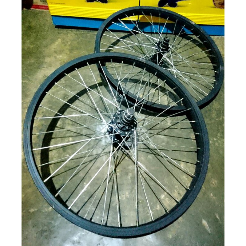 wheelset depan dan belakang bmx street hub cassette 9t kk rival