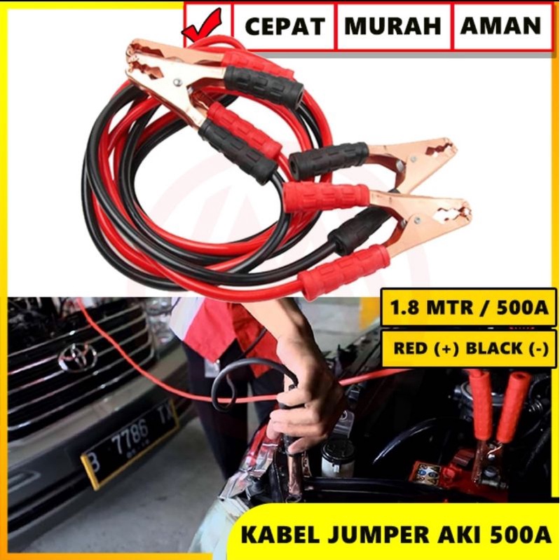 KABEL JAMPER AKI MOBIL 500A PANJANG 1,8 METER