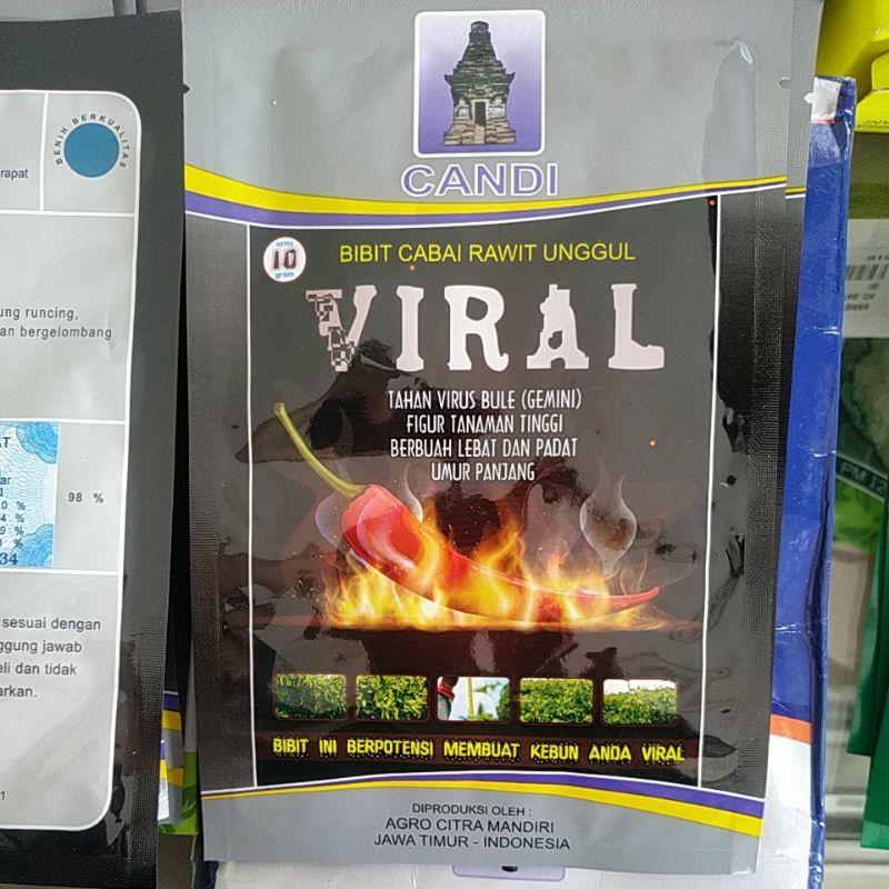 Bibit Cabai rawit VIRAL (Candi) kemasan 10grm