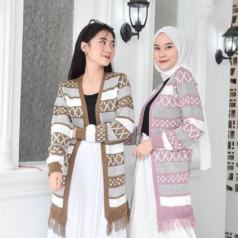 RVF KARDIGAN HINATA/RAJUT PREMIUM/SALUR KARDI MURAH/OUTERWEAR