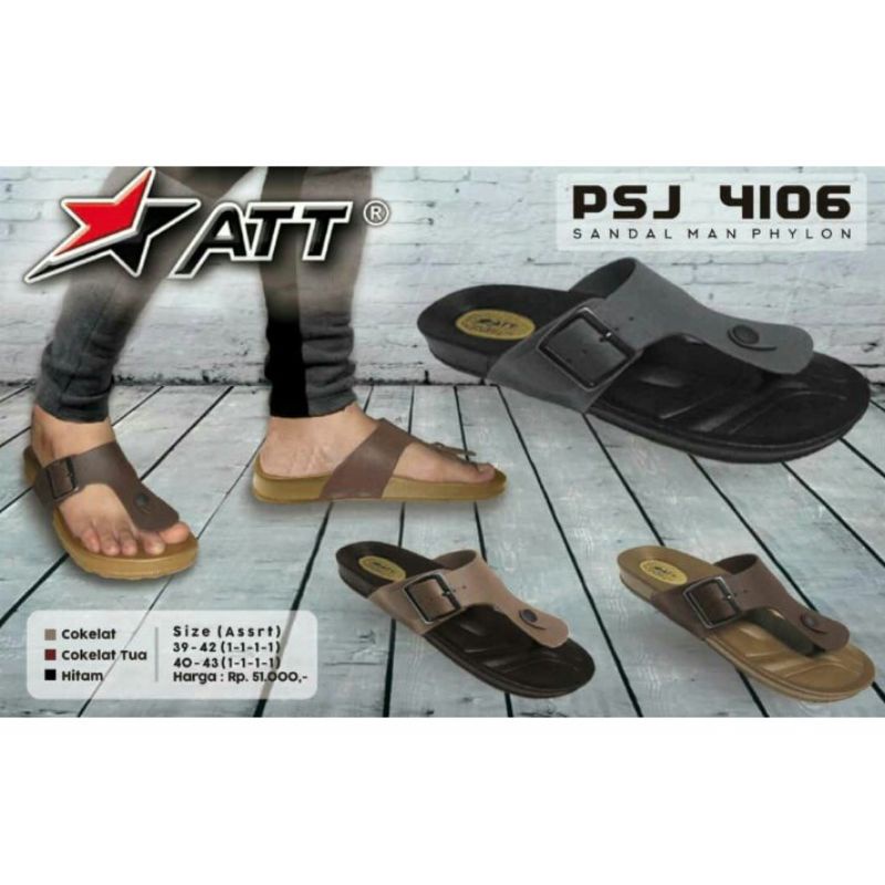 SANDAL JEPIT PRIA KARET EVA ATT PSJ 4106 DEWASA (39-43)