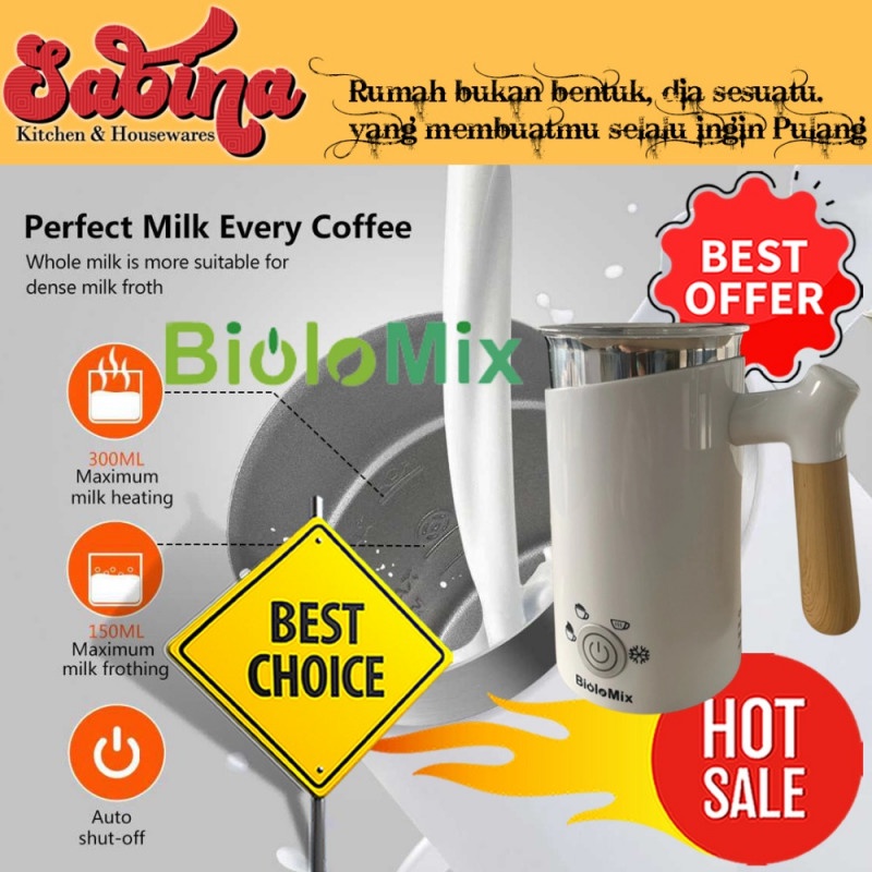 Teko Elektrik Pembuat Buih Susu Milk Frother Foam Maker Cappucino Latte