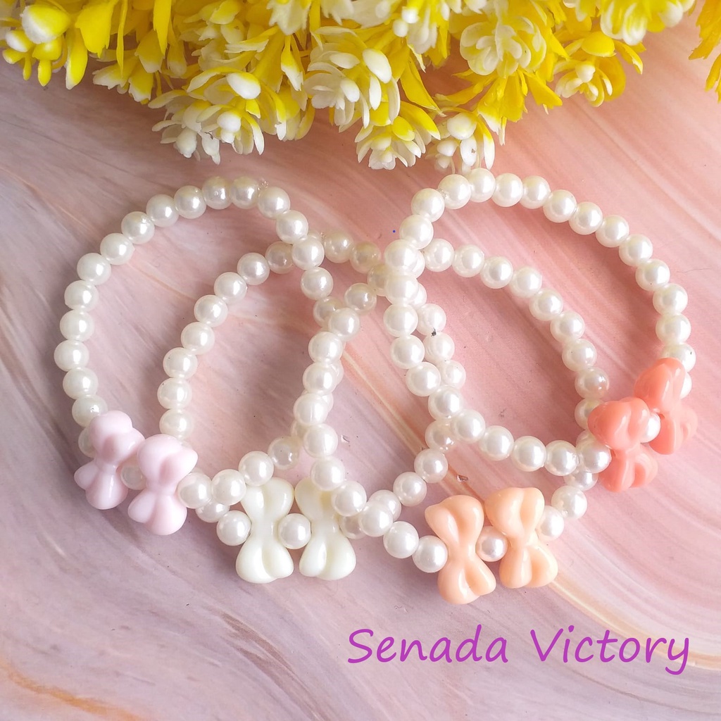 Senada Victory Gelang anak Gelang Tangan Aksesn Pita Pastel Gelang Wanita Aksesoris Wanita SGC02