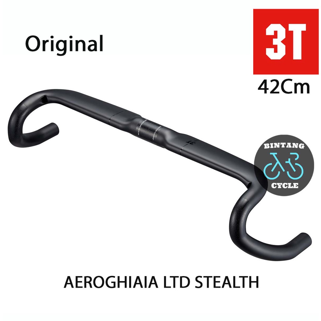 Handlebar 3T AEROGHIAIA LTD STEALTH 42 Cm Gravel Racing Dropbar