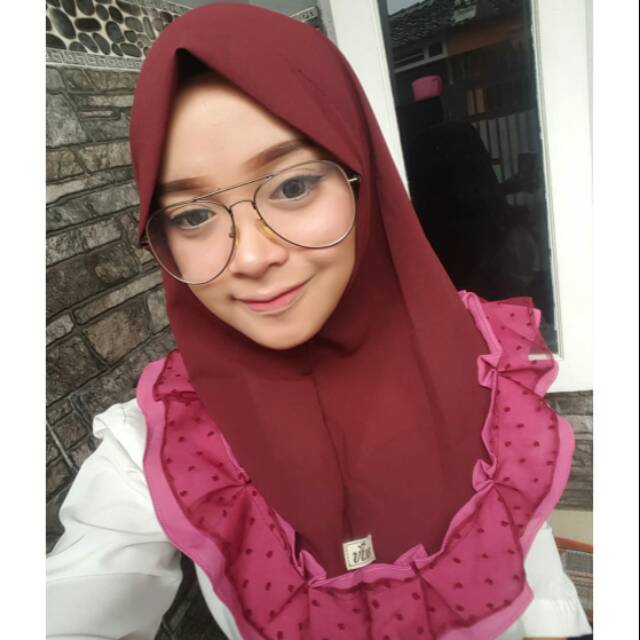 Hijab Jilbab Instan Rempel organza Ori by Vins