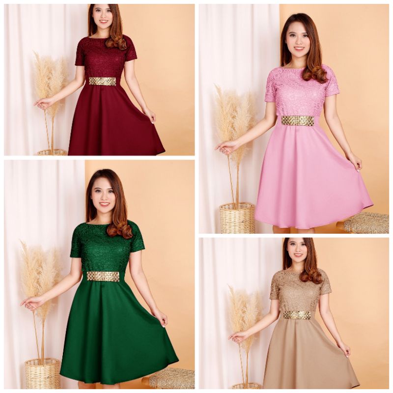 dress ayami / dress brokat wanita kekinian / dress brokat terbaru / dress brokat / fashion dress bro