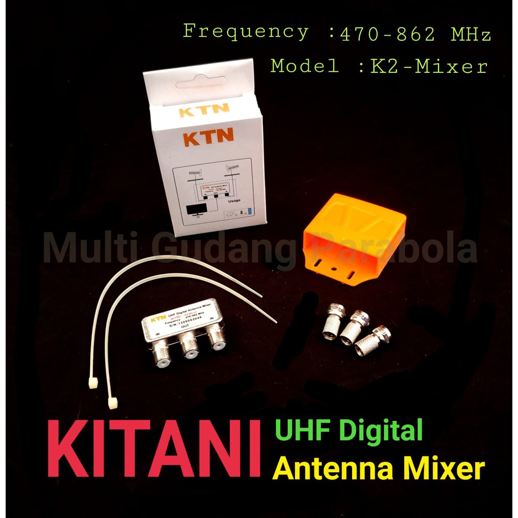 Mixer Antena Kitani 2 in 1 Support Gelombang UHF Analog dan Digital