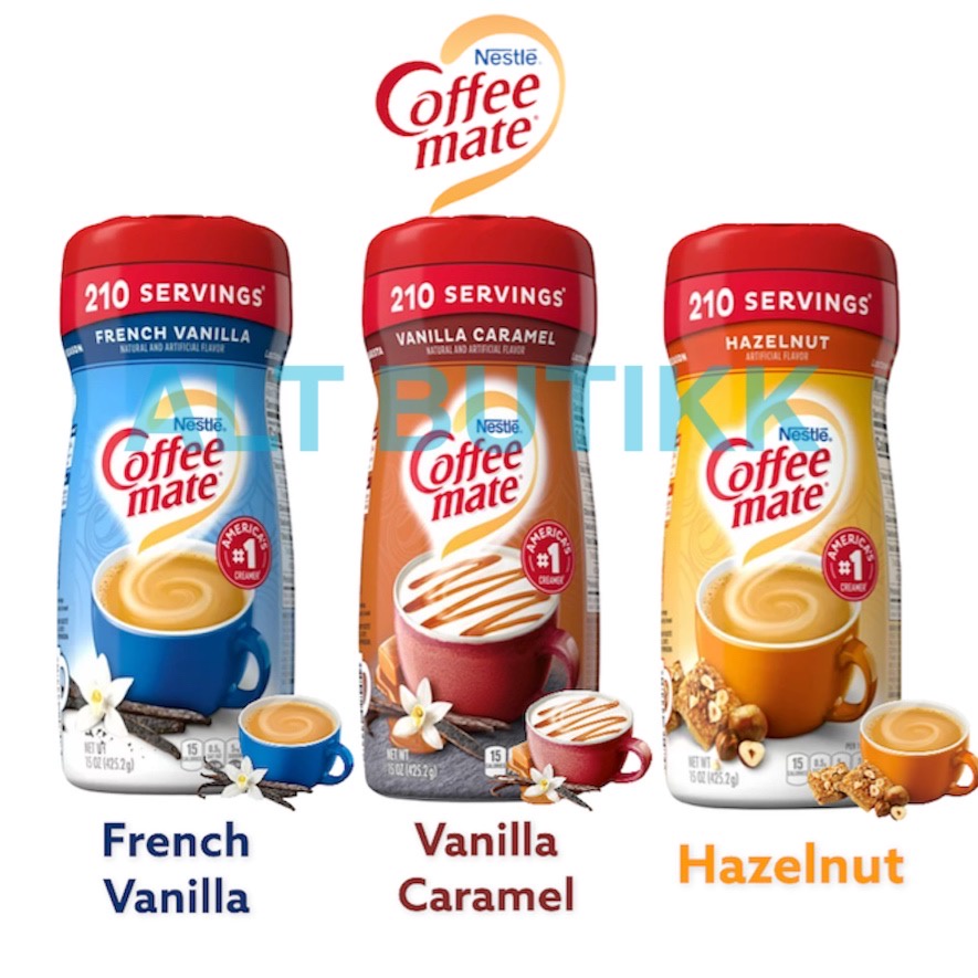 

NESTLE COFFEE MATE POWDER CREAMER | HAZELNUT | VANILLA CARAMEL | PRODUCT OF USA