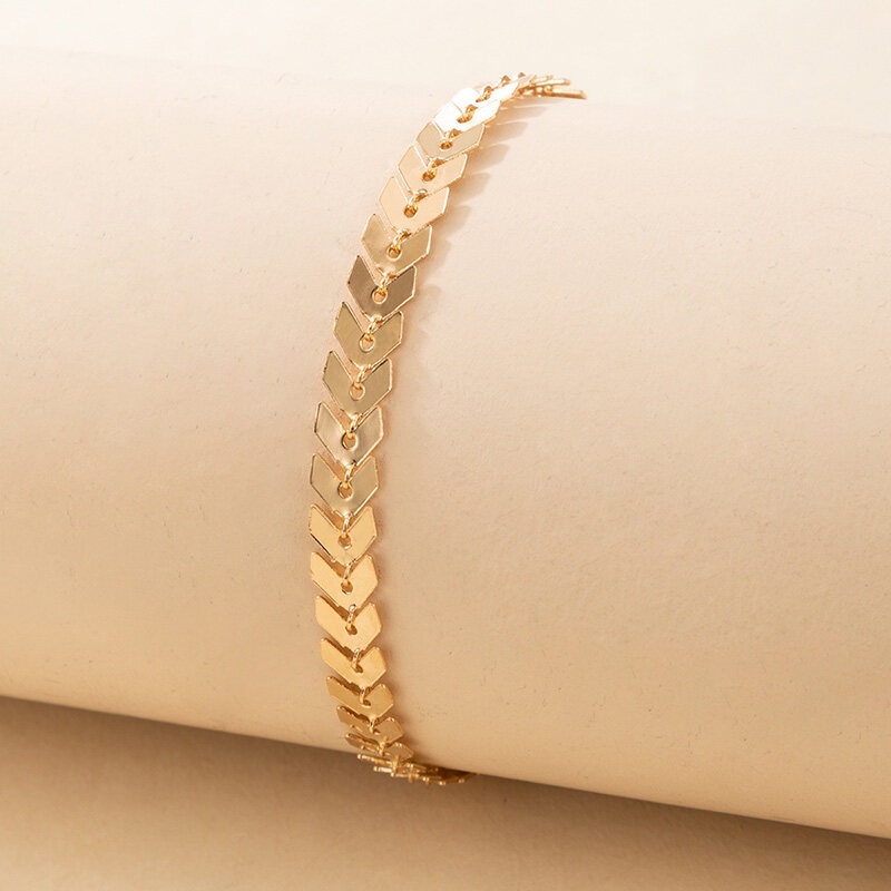 Lkyou Gelang Kaki Rantai Fashion Gaya Boho Punk Motif Pesawat Untuk Perhiasan Wanita / Musim Panas / Pantai